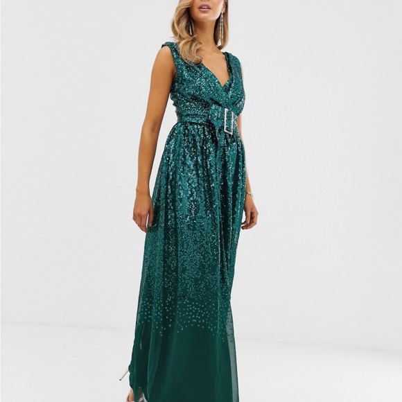 Green sequin dress - Picture 3 of 4